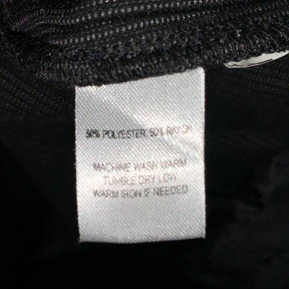 White House Black Market black ankle mid rise palazzo pants zip closure size 12 - Picture 3 of 7